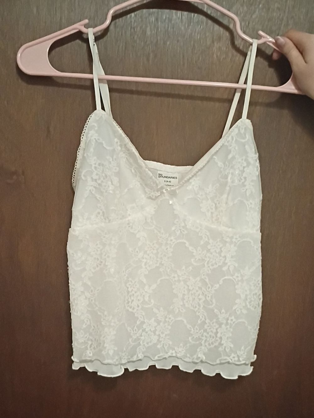 No Boundaries White Lace Tank Top